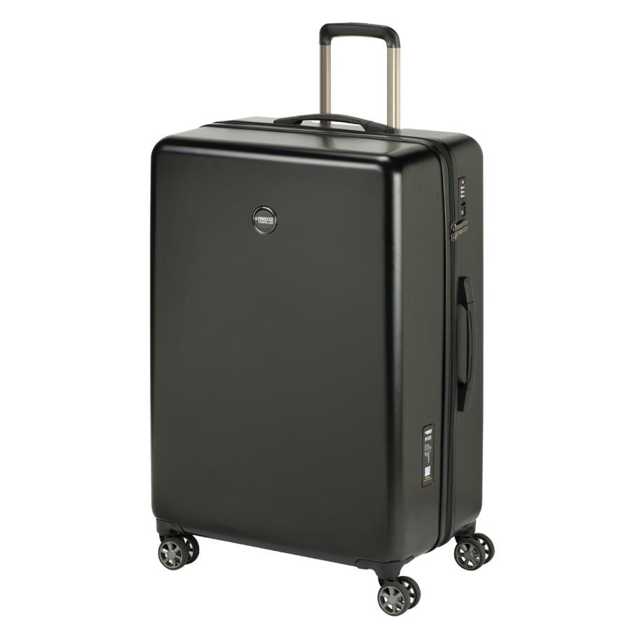 Princess Traveller PT-01 Deluxe Large Trolley pitch black Harde Koffer Zwart