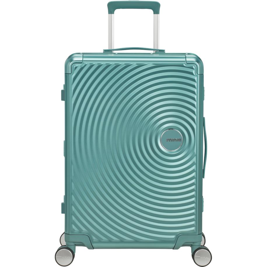 American Tourister Soundbox Alu Middelgrote ruimbagage Dusty Turquoise Blauw