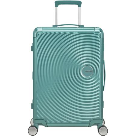 American Tourister Soundbox Alu Middelgrote ruimbagage Dusty Turquoise