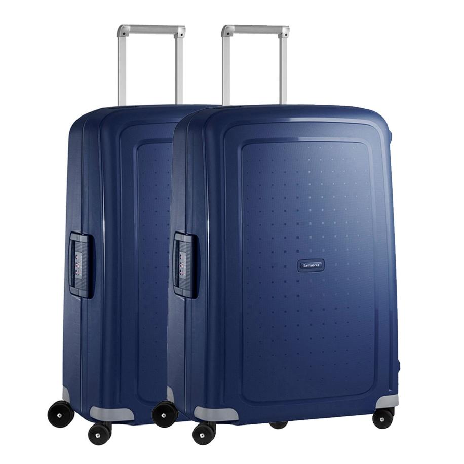Samsonite S'Cure Spinner 75 Set van 2 dark blue Blauw