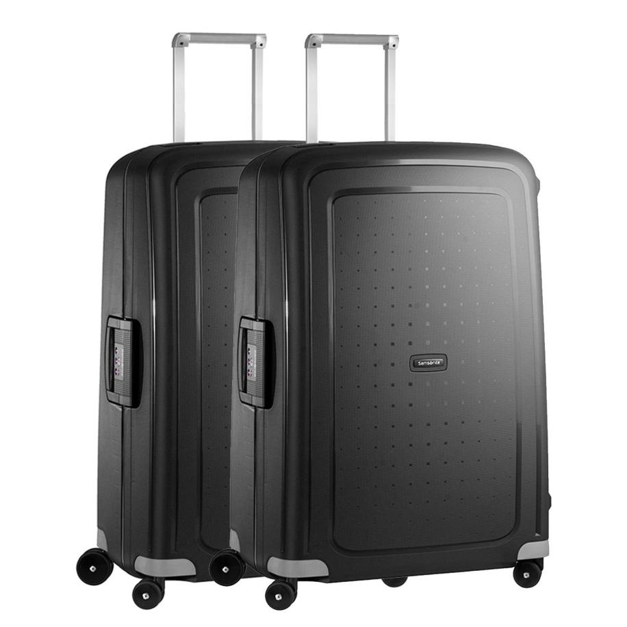 Samsonite S&apos;Cure Spinner 75 Set van 2 black Zwart