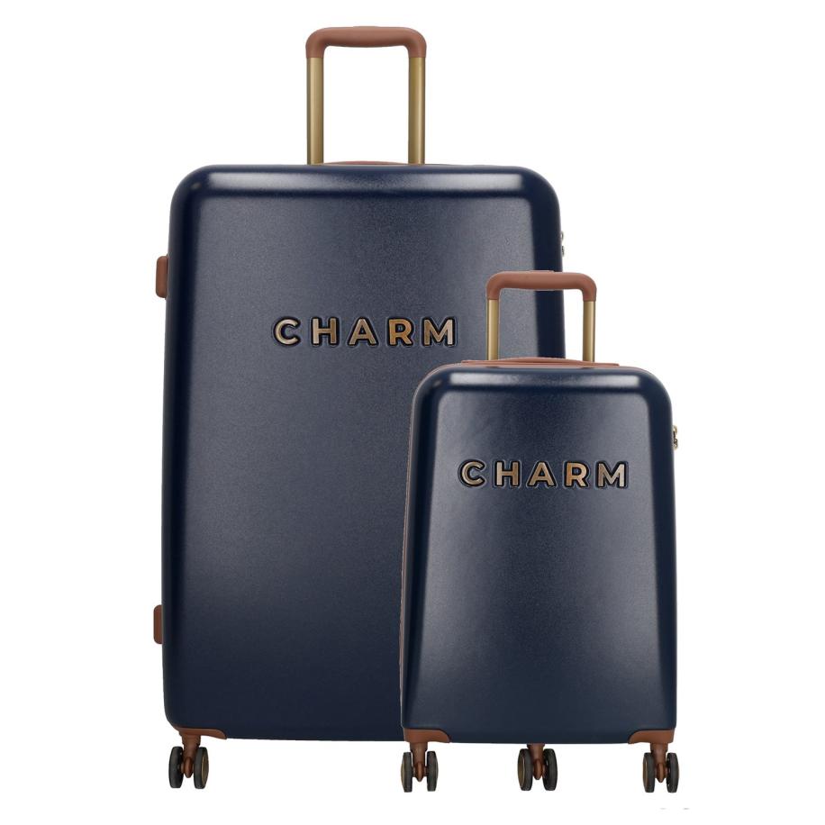 Charm London Travel Trolley Set blauw Blauw