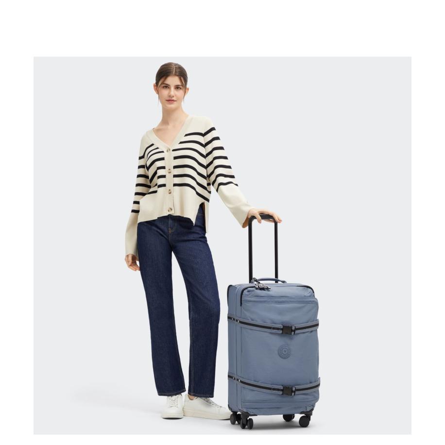 Kipling Spontaneous M blue stone Blauw