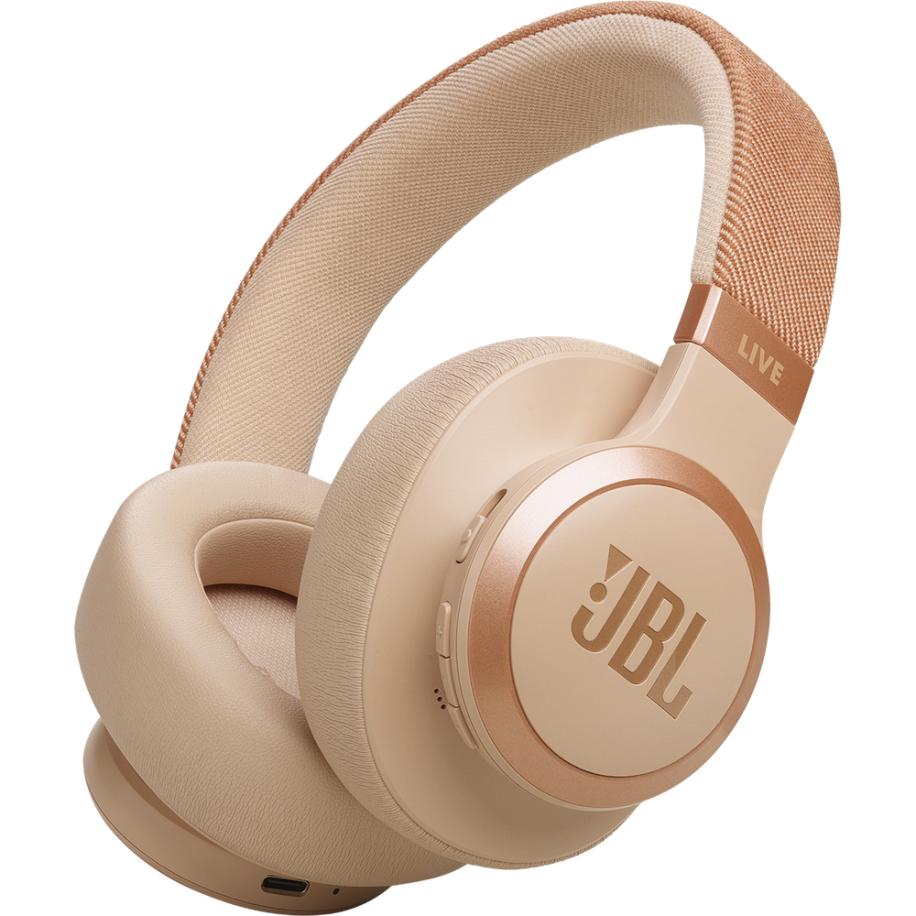 JBL Live 770NC Sand Over-Ear Headphones Bruin