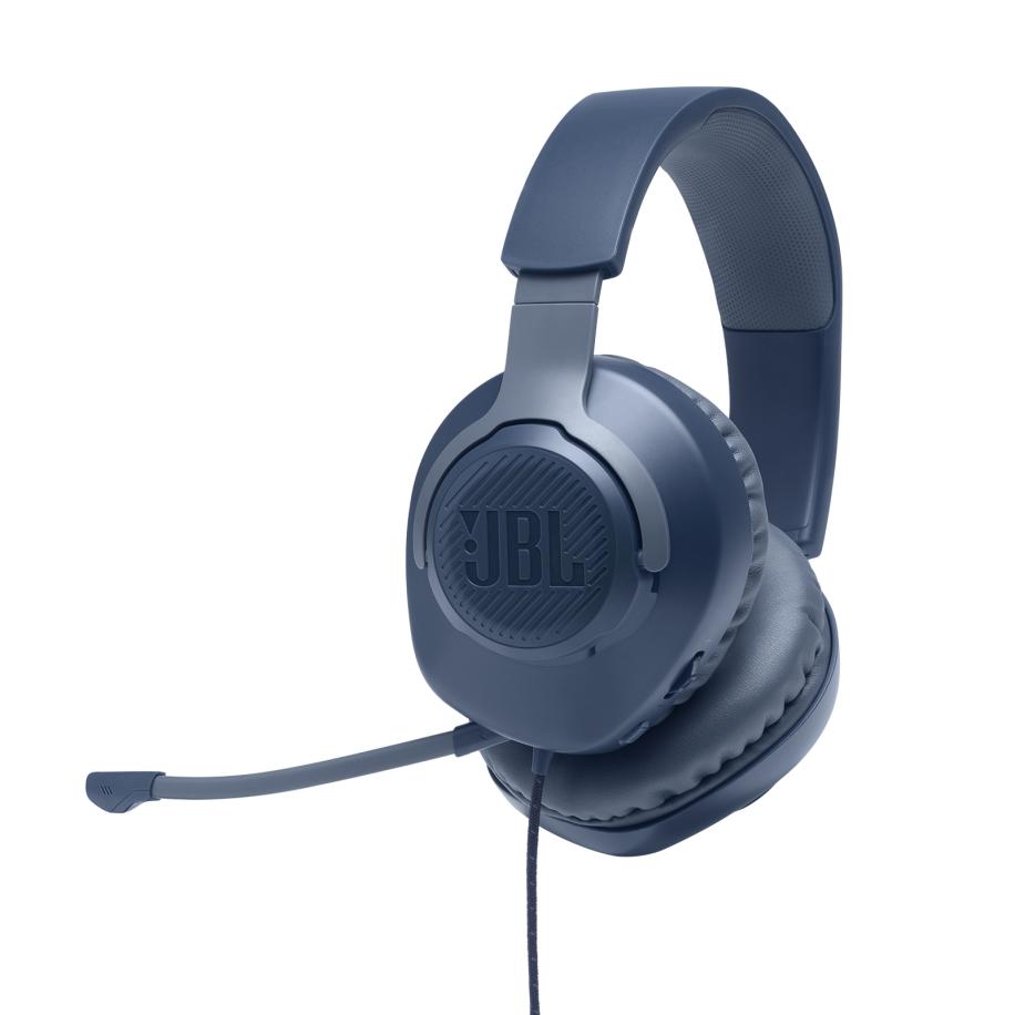 JBL Quantum 100 | Over-Ear Wired Gaming Headset - PS4/XBOX/Switch/pc Compatible - 3,5mm - Afneembare Microfoon Gaming Blauw
