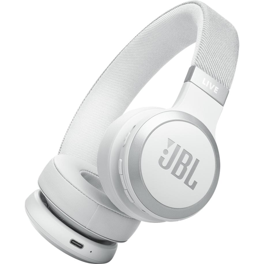 JBL Live 670NC White On-Ear Headphones Wit