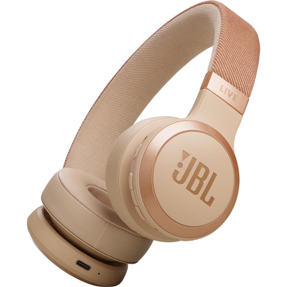 JBL Live 670NC Sandstone On-Ear Headphones Bruin