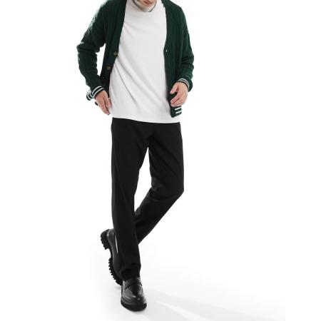 Jack & Jones - Nette losse toelopende broek met trekkoord in zwart