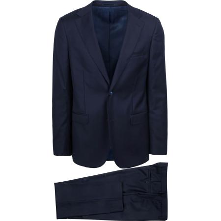 Suitable Kostuum Wol Navy