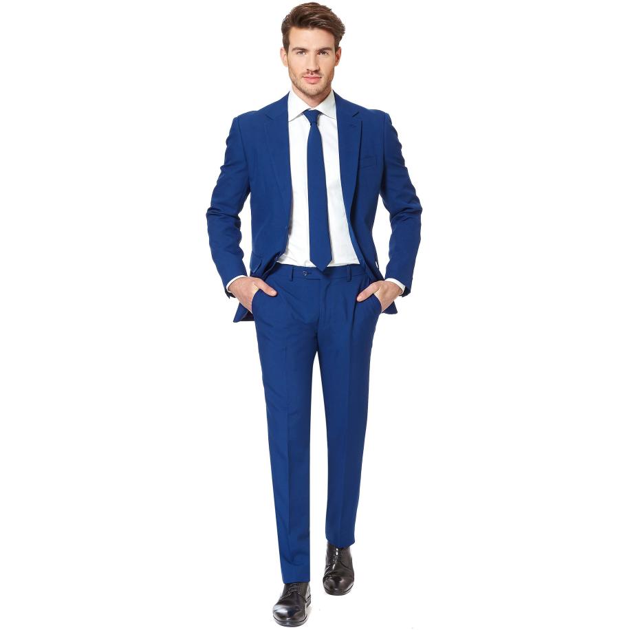 OppoSuits Navy Royale Kostuum Blauw
