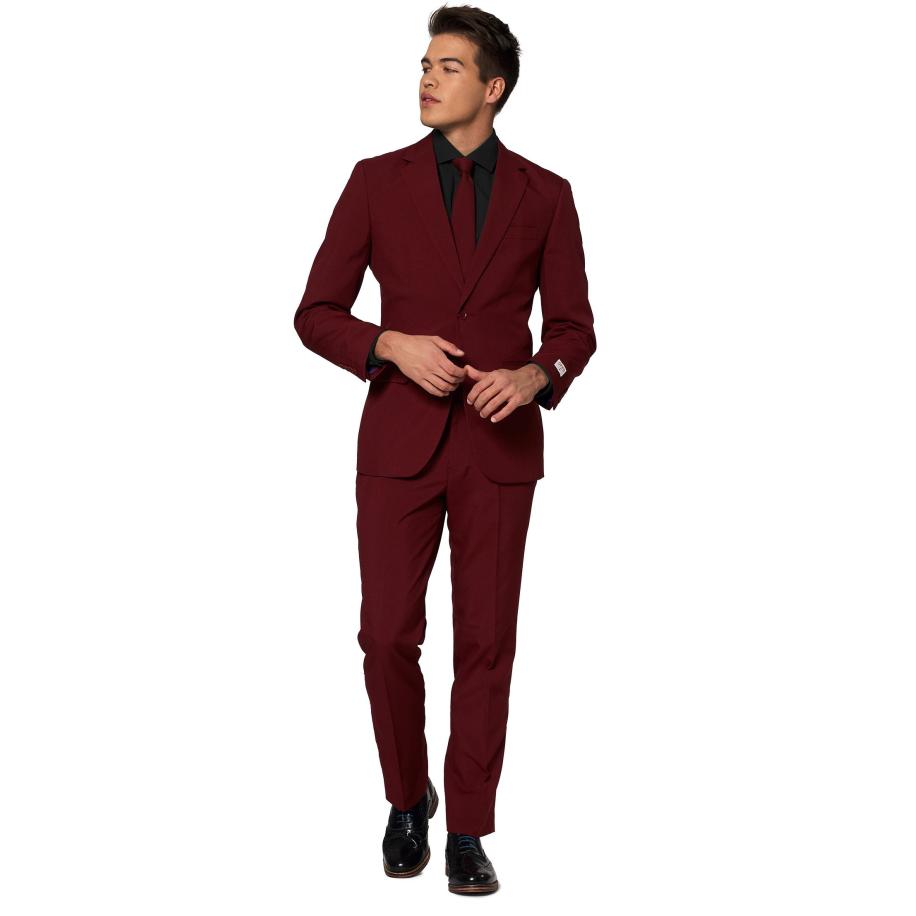 OppoSuits Kostuum Blazing Burgundy Rood