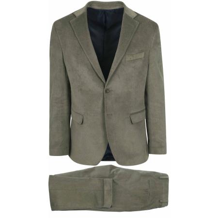 Suitable Corduroy Kostuum Groen