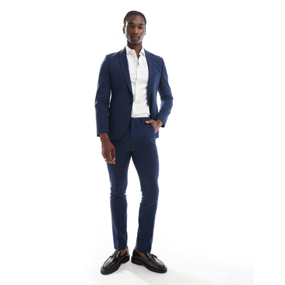 Twisted Tailor - Ellroy - Pantalon in marineblauw, deel van co-ord set Blauw