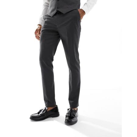 ASOS DESIGN - Skinny pantalon in antracietgrijs