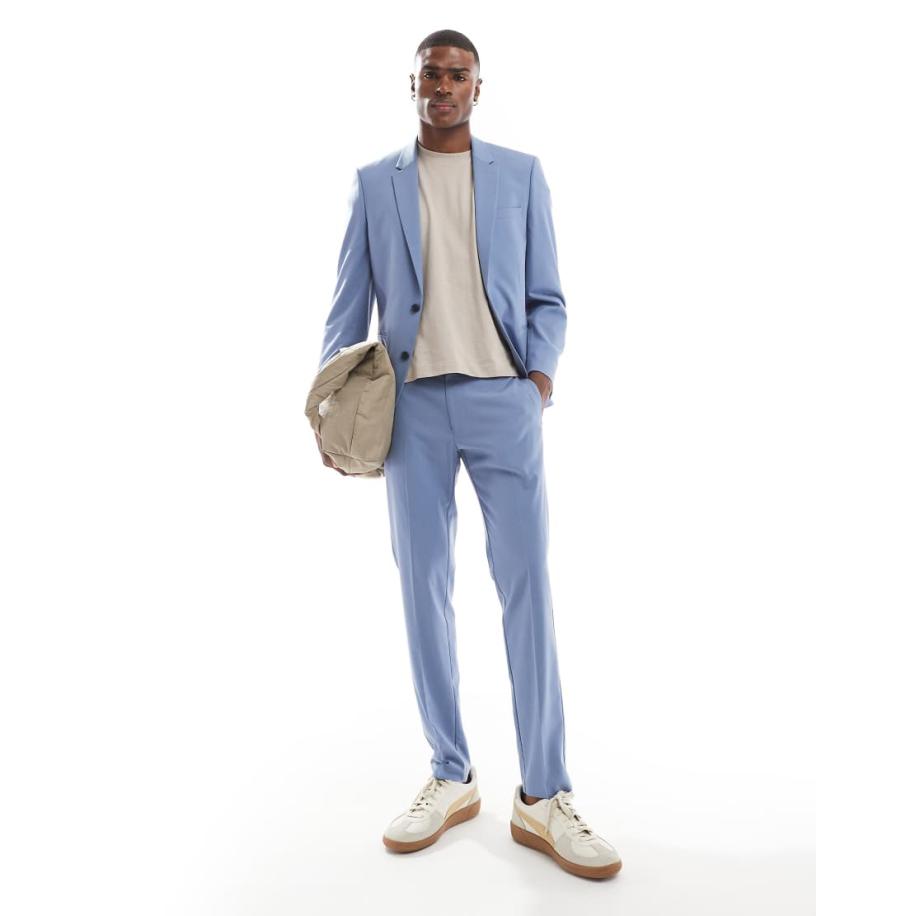 ASOS DESIGN - Skinny pantalon in blauw Blauw