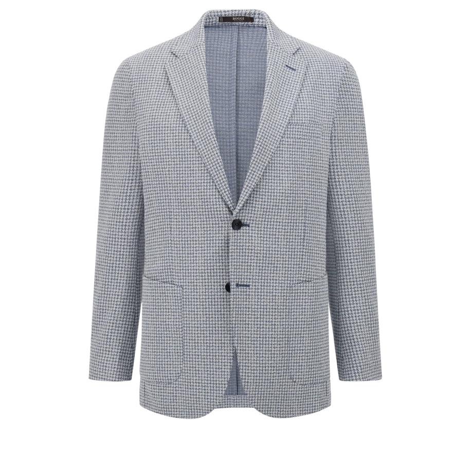 Boggi Milano Boggi Milano Colbert B Jersey saffier / offwhite -