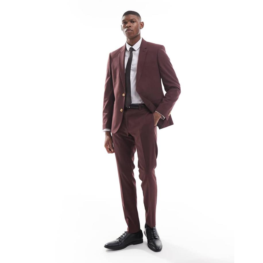 ASOS DESIGN - Skinny pantalon in bruin Bruin