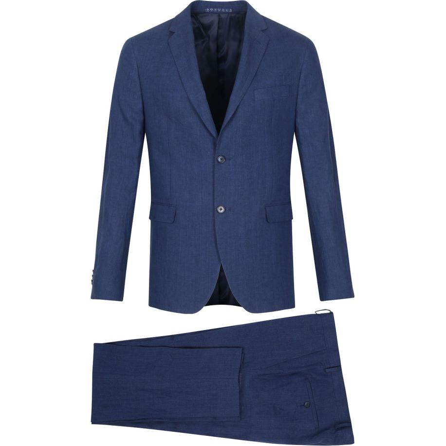 Suitable Kostuum Argon Blauw Blauw