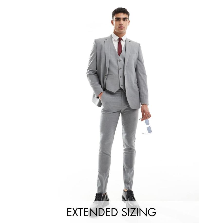 ASOS DESIGN - Skinny pantalon in grijs Grijs