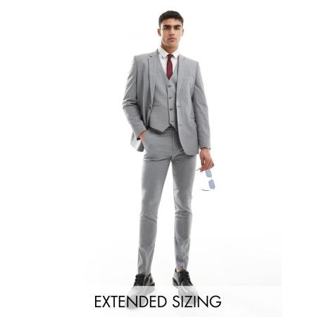 ASOS DESIGN - Skinny pantalon in grijs