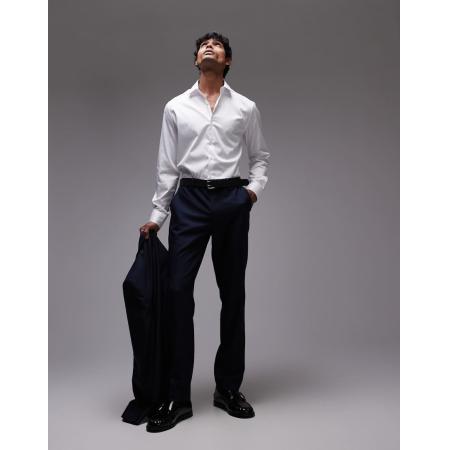 Topman - Smalle pantalon in marineblauw