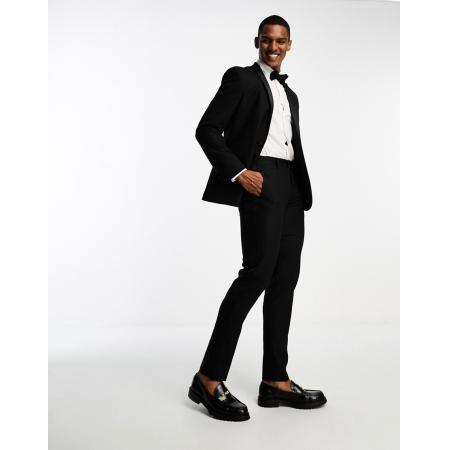 ASOS DESIGN - Smalle pantalon in zwart