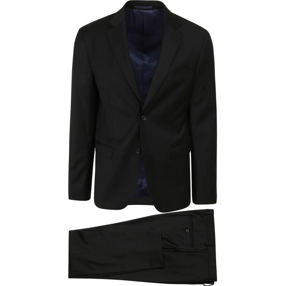 Suitable Kostuum Toulon Serge Wol Uni Zwart Zwart