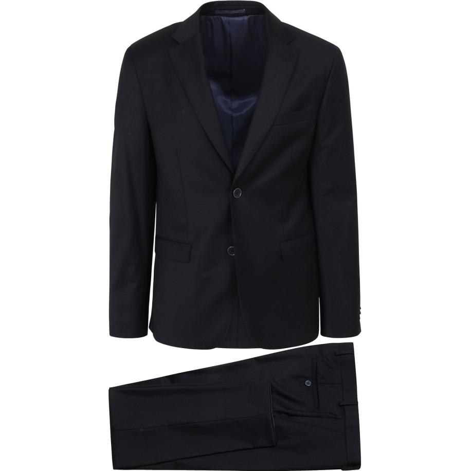 Suitable Kostuum Toulon Serge Wol Uni Navy Blauw
