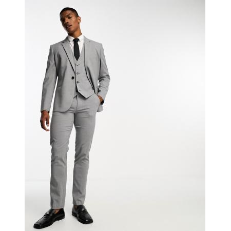 ASOS DESIGN - Smalle pantalon in grijs