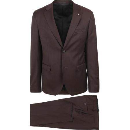 Suitable Kostuum Strato Wol Bordeaux