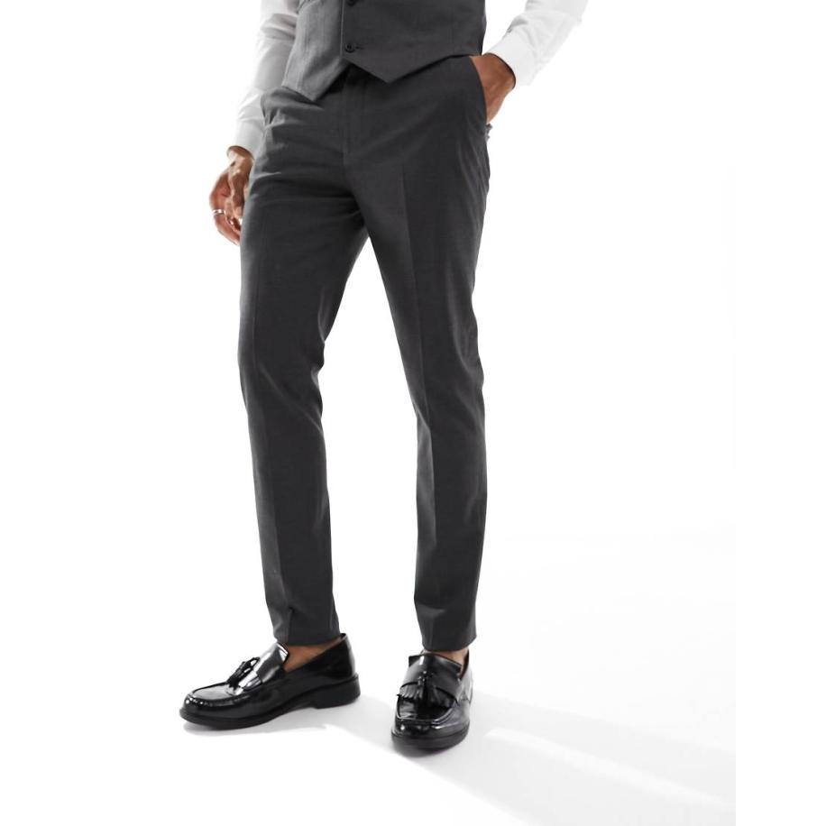 ASOS DESIGN - Skinny pantalon in antracietgrijs Grijs