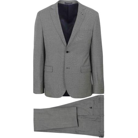 Suitable Kostuum Lucius Birdseye Wol Grijs