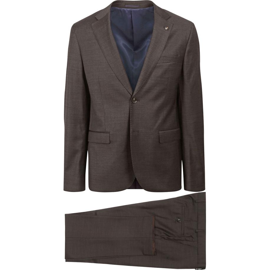 Suitable Kostuum Strato Wol Bruin Bruin