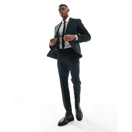 ASOS DESIGN - Bruiloft - Skinny pantalon in groen