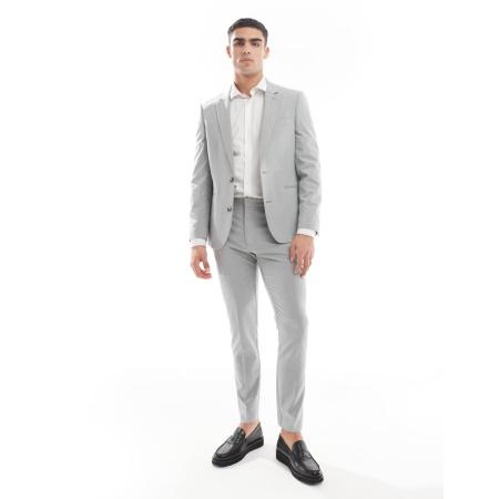 ASOS DESIGN - Skinny pantalon in grijs