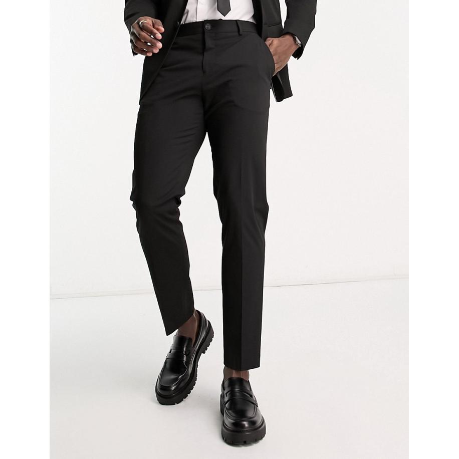 Selected Homme - Slim-fit pantalon in zwart Zwart