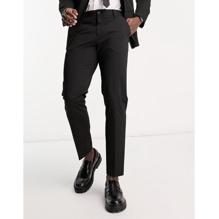 Selected Homme - Slim-fit pantalon in zwart