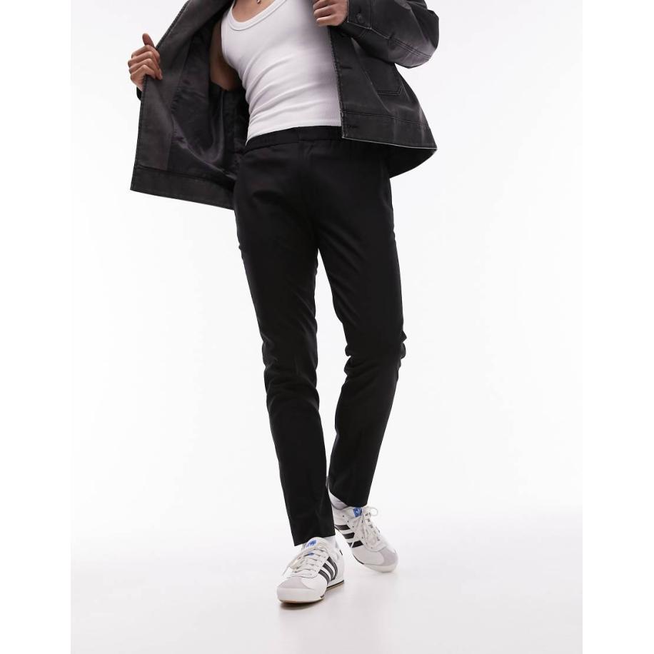 Topman - Joggingbroek met elastische taille in zwart Zwart