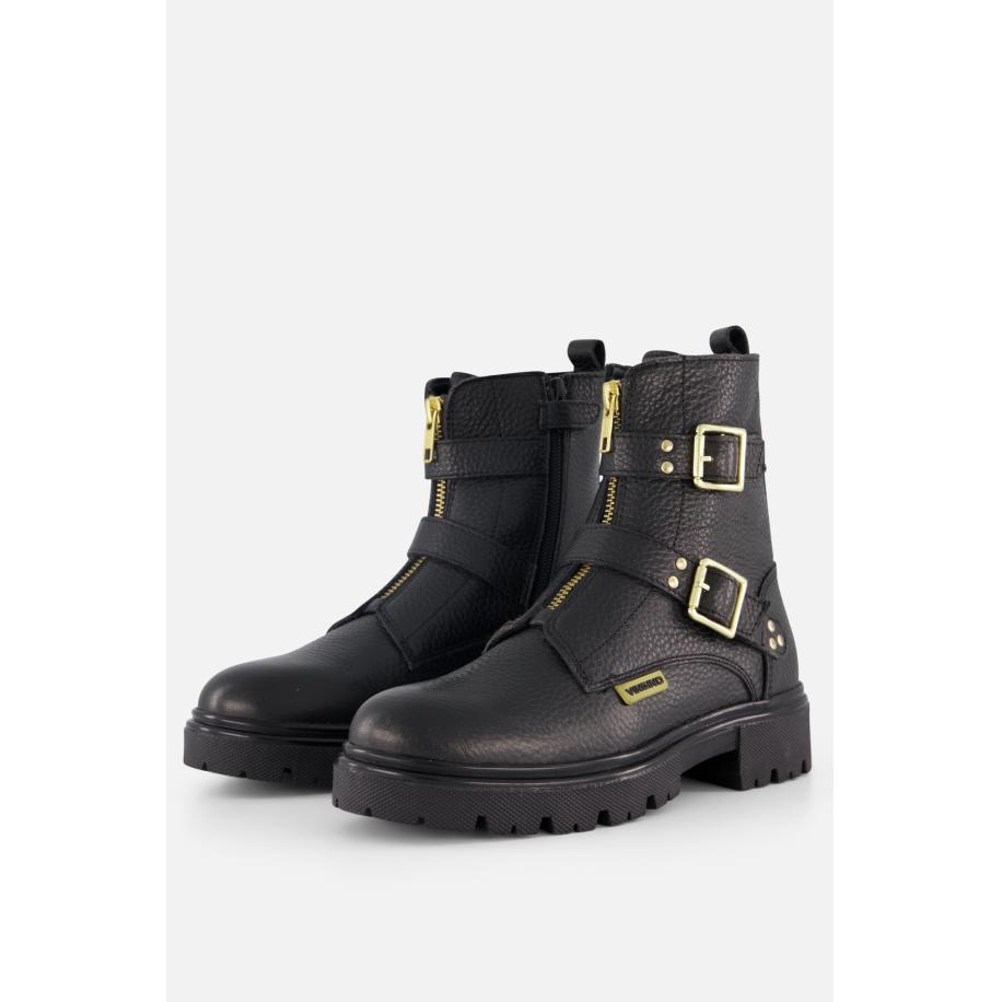 Vingino Biker boots zwart Leer Zwart