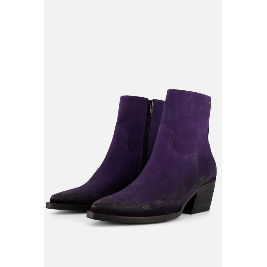 Lazamani Shadow Cowboylaarzen paars Leer Paars