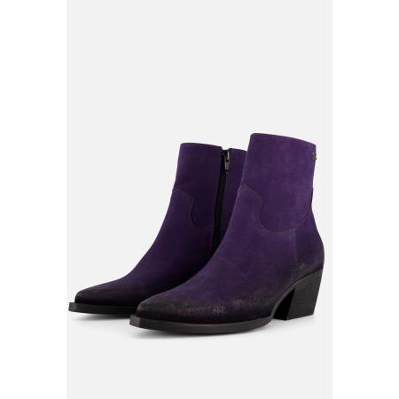 Lazamani Shadow Cowboylaarzen paars Leer