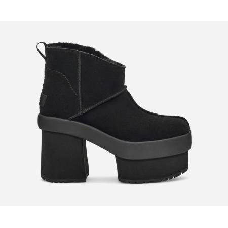 UGG® New Heights Platform Mini-laars in Black, Maat 41, Suede