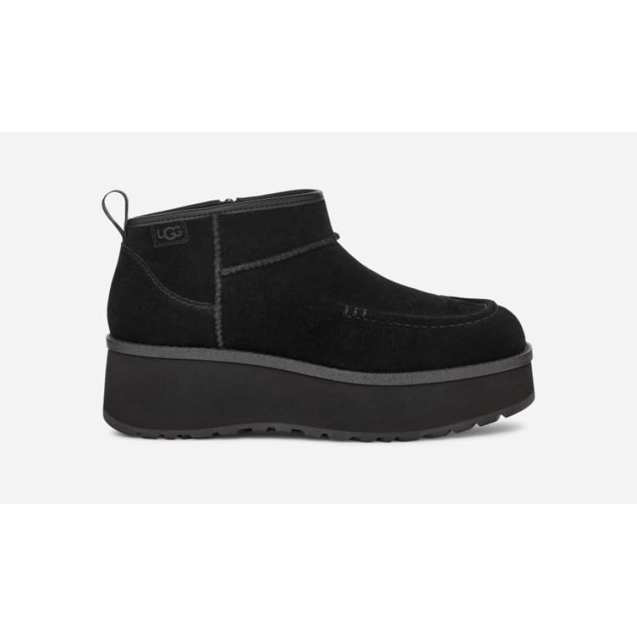 UGG® Cityfunc Ultra Mini-laars voor Dames in Black, Maat 39, Suede Zwart