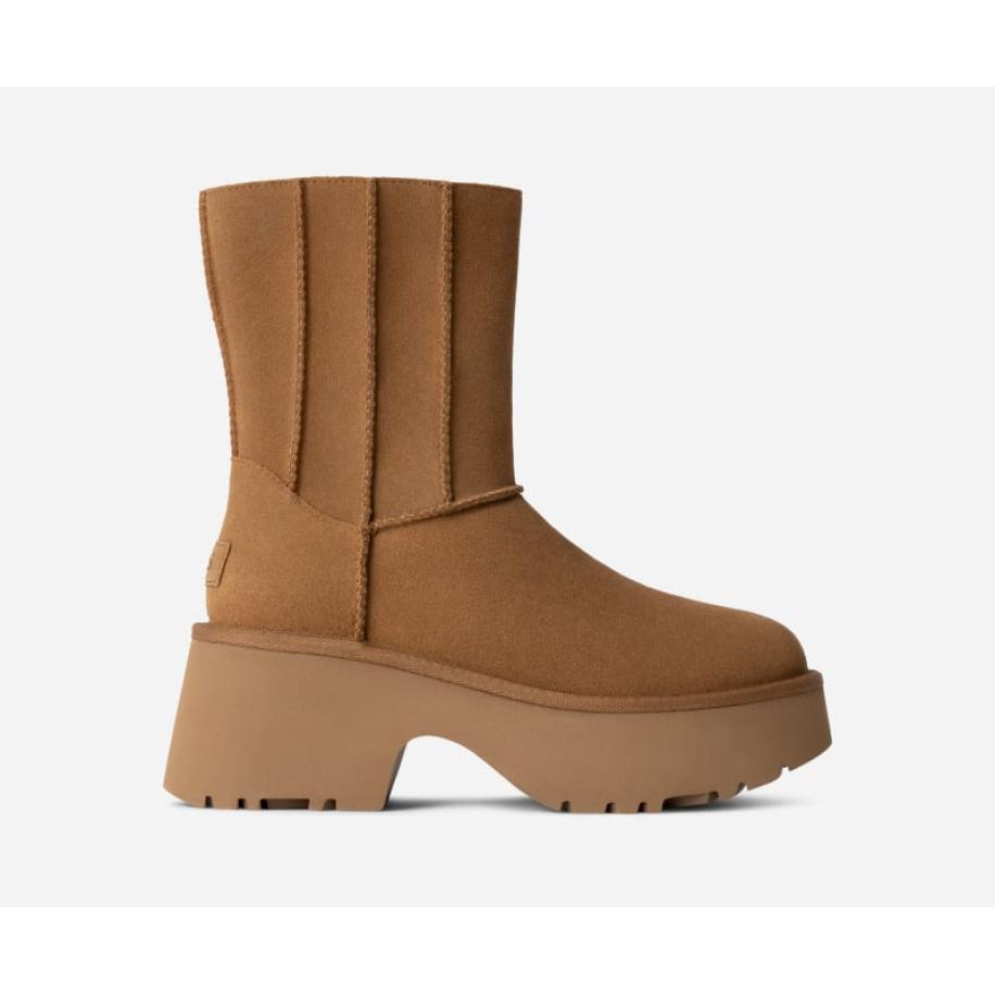 UGG® Classic Twin Seam New Heights-laars in Brown, Maat 41, Suede Rood