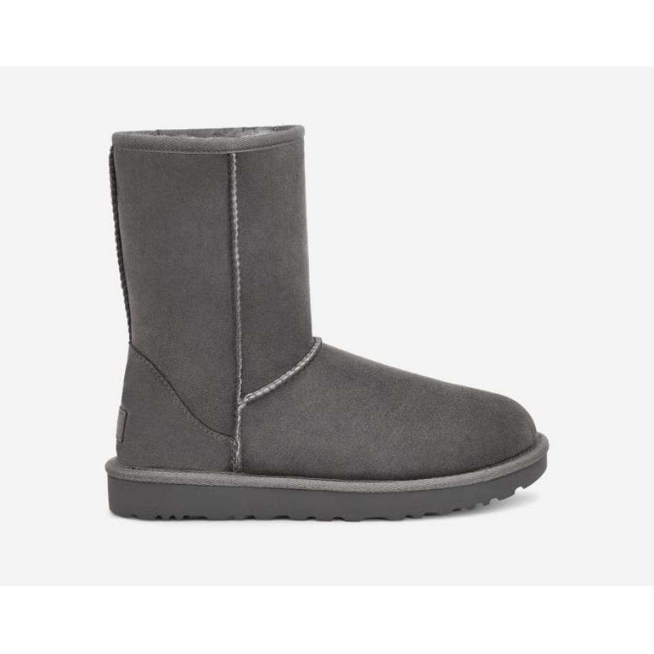 UGG® Classic Short II-laars voor dames in Grey, Maat 40, Shearling Grijs