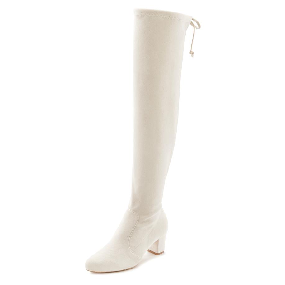 Lascana LASCANA Overknee laarzen crème -