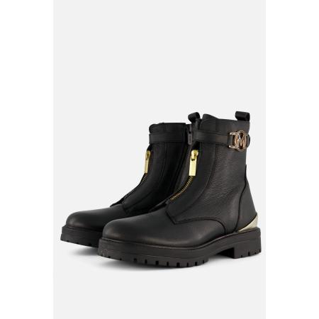 Mexx Rosie Roos Enkellaarsjes zwart Leer