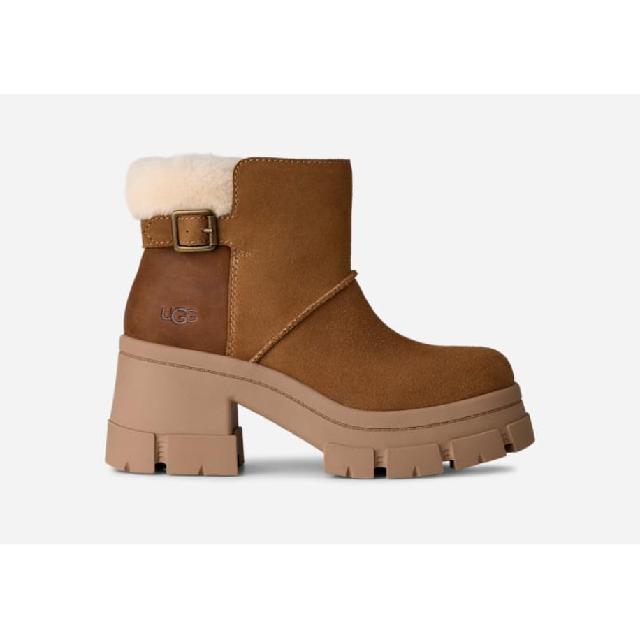 Miss Selfridge Elegante dad broek met wijde pijpen in zwart met krijtstreep-Grijs Rood