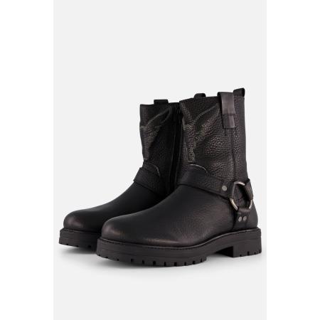 Vingino Carice Biker boots zwart Leer