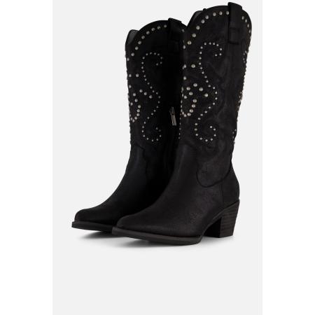 Ann Rocks Cowboylaarzen zwart Pu